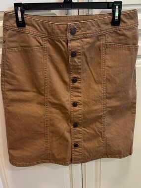Old Navy Tan Button-Front Mini Skirt